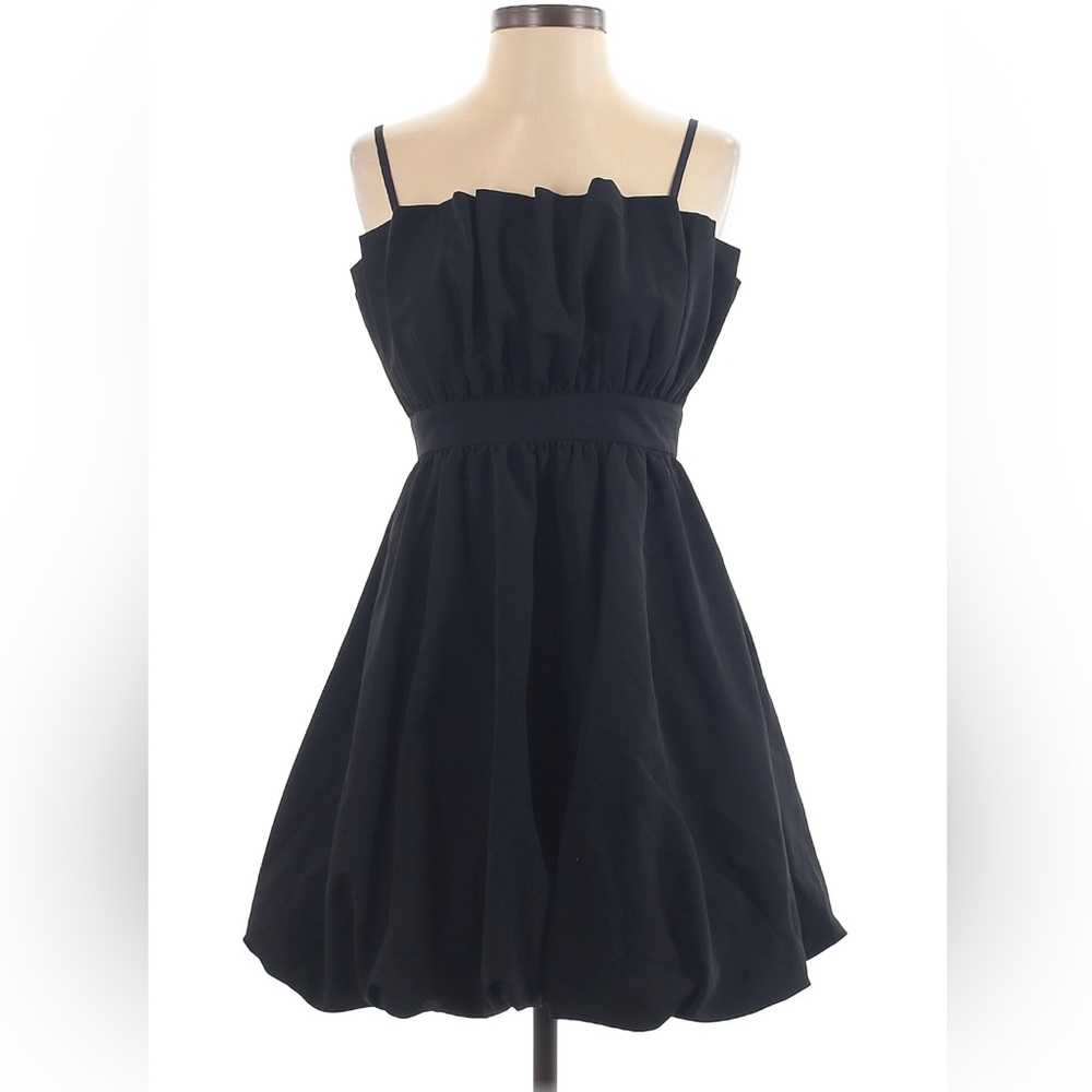 Cocktail Dress - Black Mini with Bubble Skirt